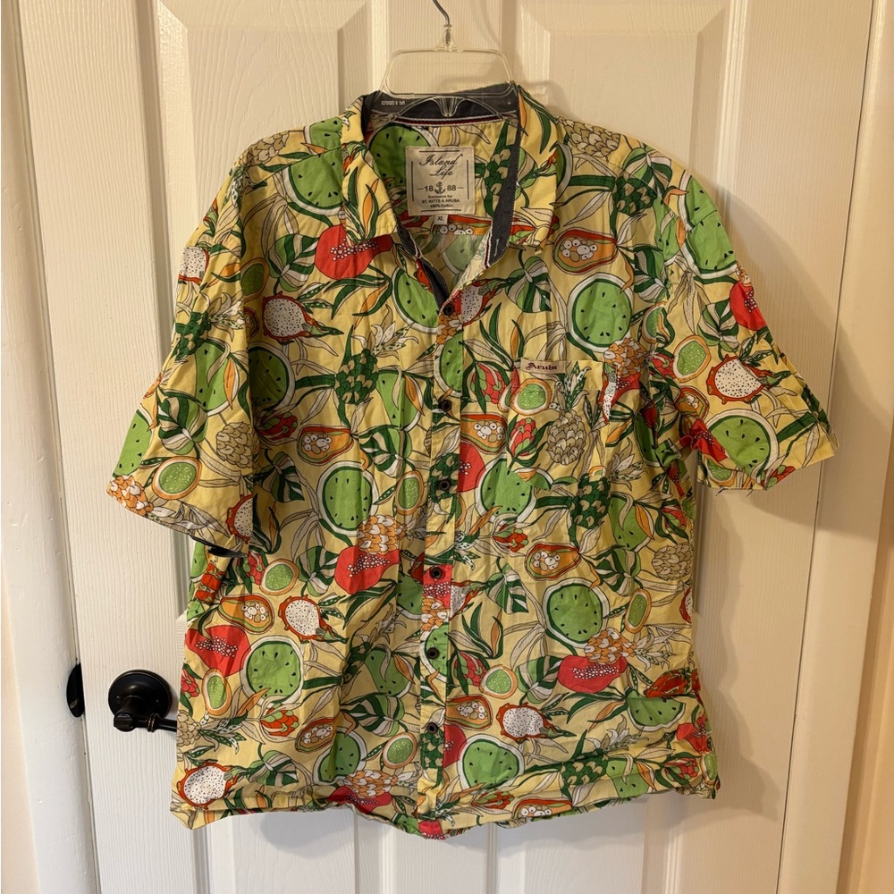 1888 Island Life Tropical Print Men's Casual Shirt